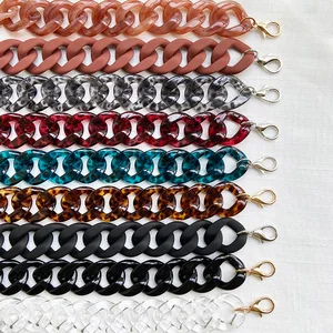 Съемный сменный ремешок для женской сумки, цепочка из акрила и смолы для сумочки сделай сам, аксессуары для сумок, 60 см, 1 шт.