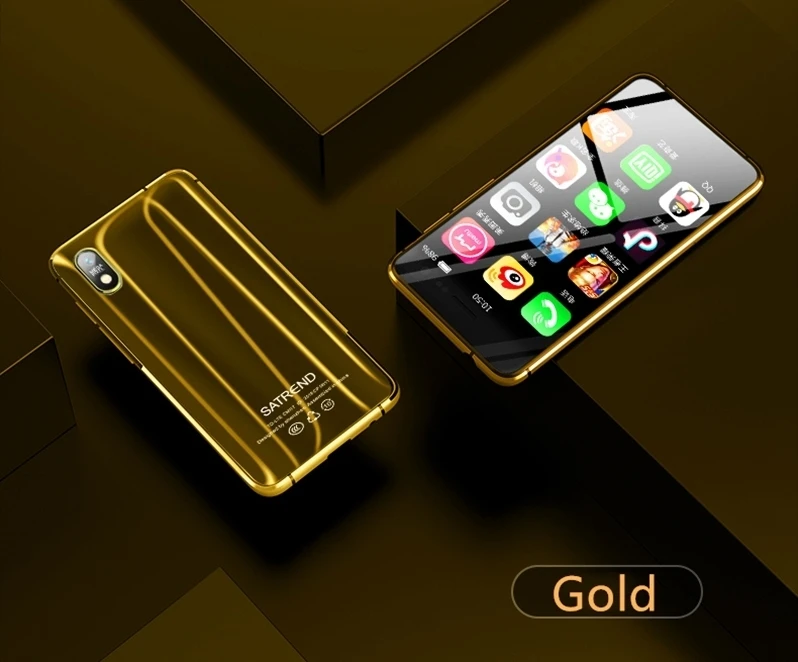 Золотой Мини-смартфон 3,2" Dual 4G LTE MTK6739 четырехъядерный 2 ГБ+ 16 Гб gps ультра тонкий телефон маленький Android мобильный телефон Satrend S11 - Цвет: Золотой