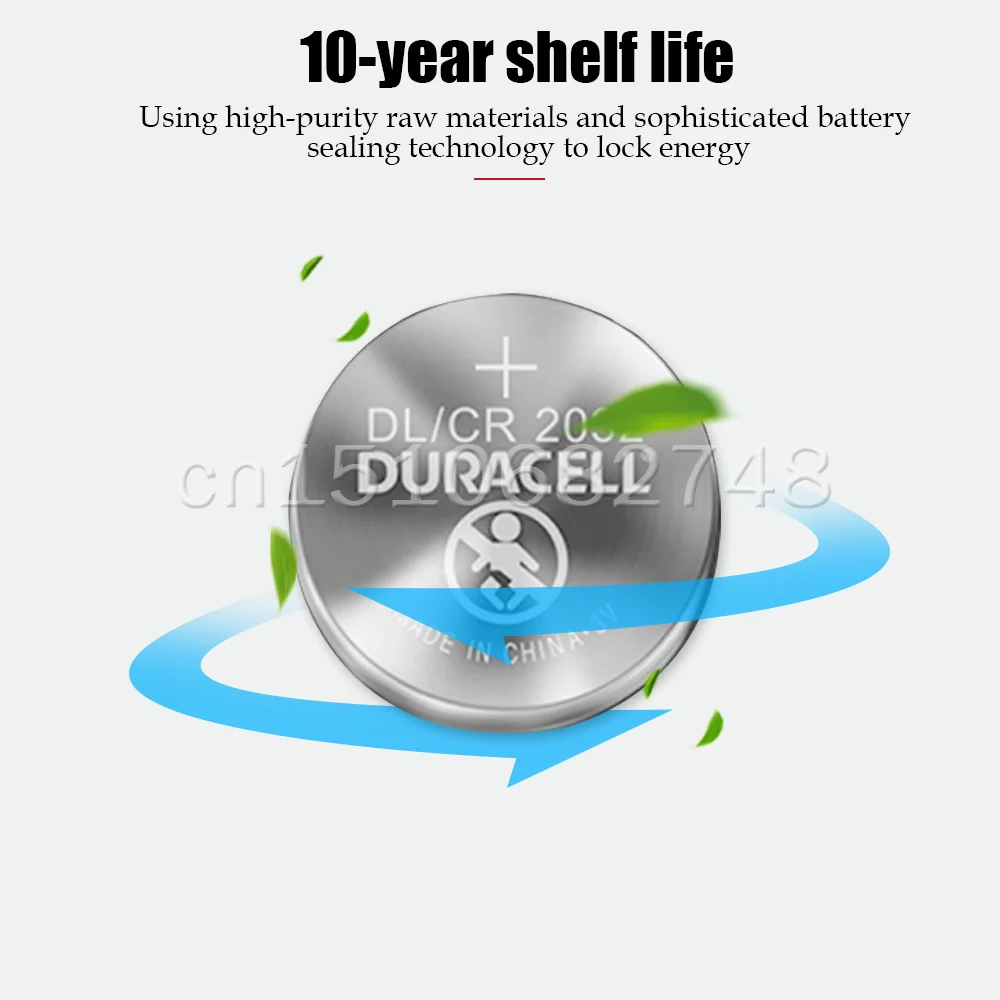 Литиевая батарея DURACELL CR2032 DL2032 DL/CR 100% 8 шт. 2032 оригинальная для игрушек часов пульта
