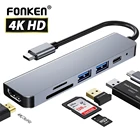 Тип C 3,0 usb-хаб для MacBook Удлинительный кабель HDMI с поддержкой 4K 30 Гц Hub адаптер SD устройство для считывания с tf-карт для Аксессуары для ноутбуков