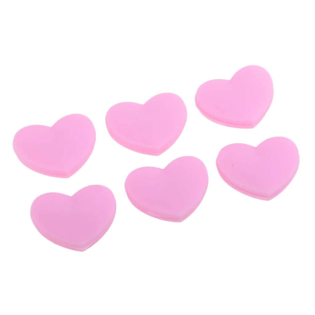 

6pcs Pink Heart-Shaped Tennis Racquet Vibration Dampener Damper Pink