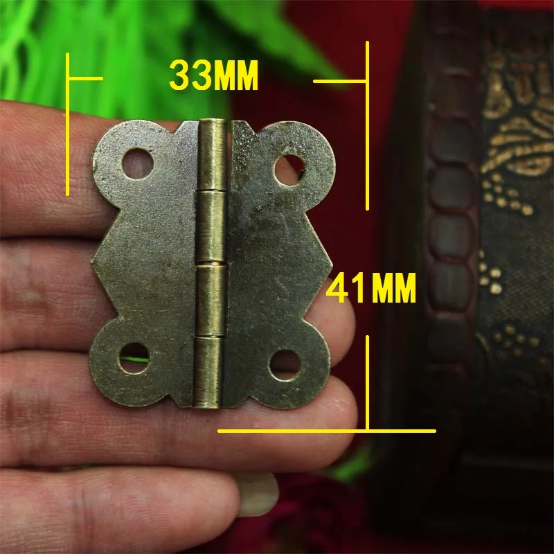 50 шт бронзовый тон металлический шарнир дверная петля шкафа 4 отверстия