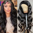 Индийские волосы Pretty Girl, волнистые волосы, парик полностью машинного изготовления, человеческие волосы без повреждений, головные уборы, Бесплатный парик, головные уборы для волос, Боб, для женщин