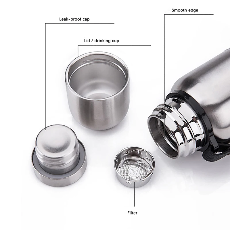 

Portable Thermoses Double Wall Stainless Steel Vacuum Flasks Athletic Leak-proof Insulation Cup Outdoor Home Essential Supplies