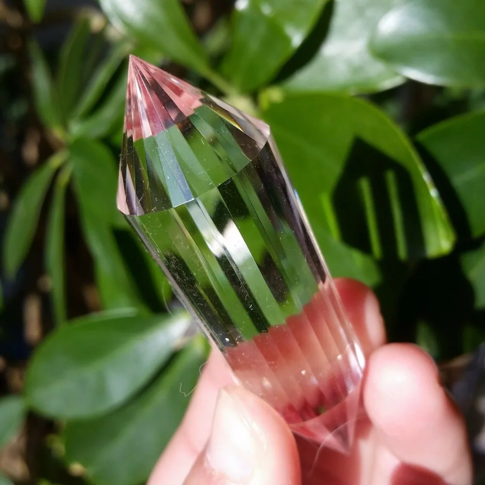 

39g 24Sided Natural Clear Double Terminated Vogel Inspired Crystal Wand