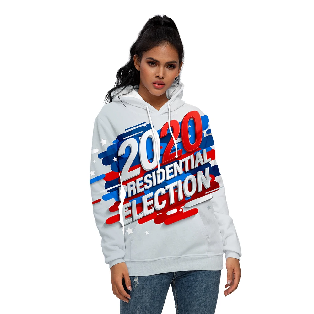 

Hooded XXS-4XL New 2020 US Presidential Campaign 3D Leisure Sports Digital Printing Trump Men and Women Hoodie Casual