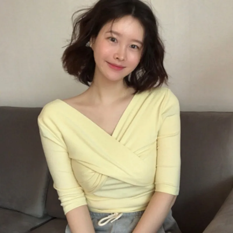 Женские 2021 Новая мода дизайн со стильным поперечным большой свободного кроя с v