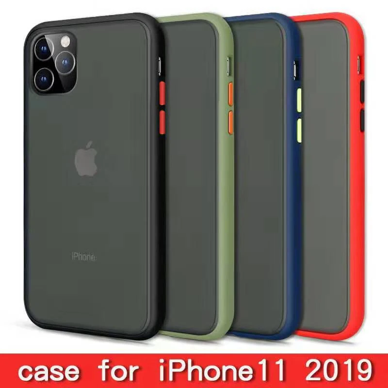 Противоударный чехол для Apple iPhone 11 Pro Max 6 7 8 Plus 7Plus XS XR силиконовый iPhone11 11Pro Матовые