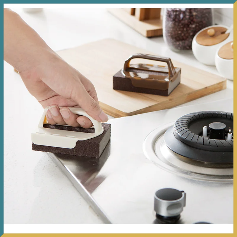 

Magic Sponge Eraser Rust Remover Brush Dish Pot Cleaning Brush Sponge Emery Descaling Clean Rub Pot Kitchen Tools Gadgets