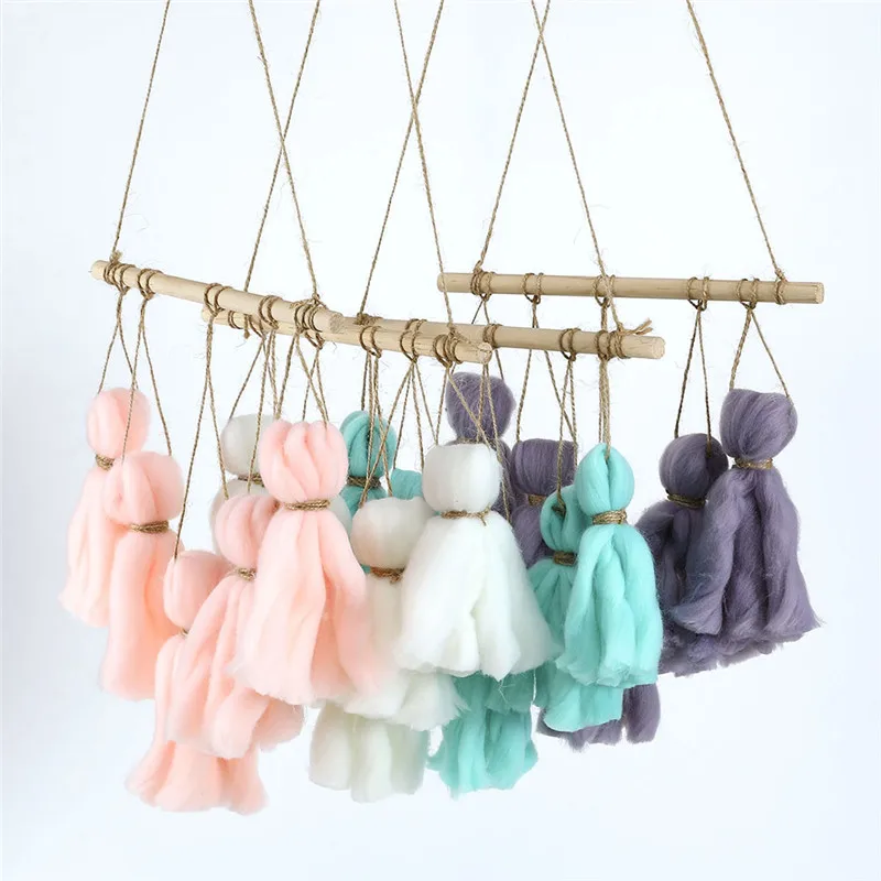 Гобелен с кисточками из хлопка и шерсти настенный подвесной орнамент Ins