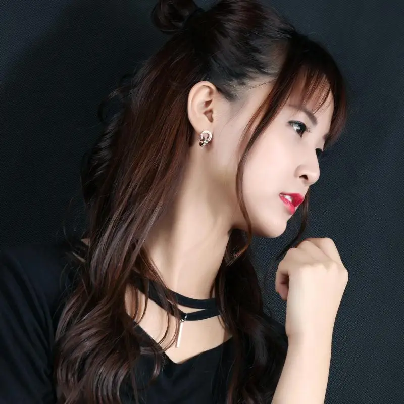 Женские серьги гвоздики Oumart модные простые маленькие квадратные в европейском и