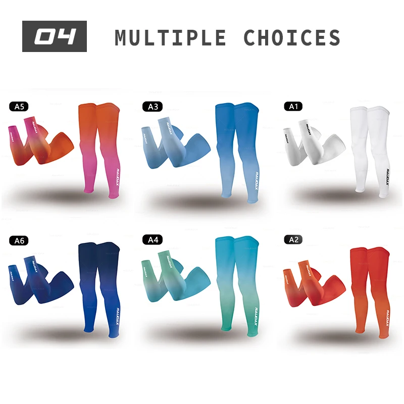 

2022 Cycling Arm Warmer Cosmic Leg Warmers UV Ourtection Breathable Bicycle Running Racing MTB Bike Gradient Color Leg Sleeve