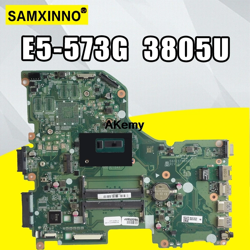 Для acer aspire E5-573 E5-573G материнская плата для ноутбука 3805U процессор DA0ZRTMB6D0