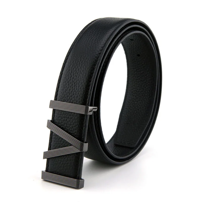 

Men's han edition youth fashion waistband smooth leather belt buckle business casual men's belt