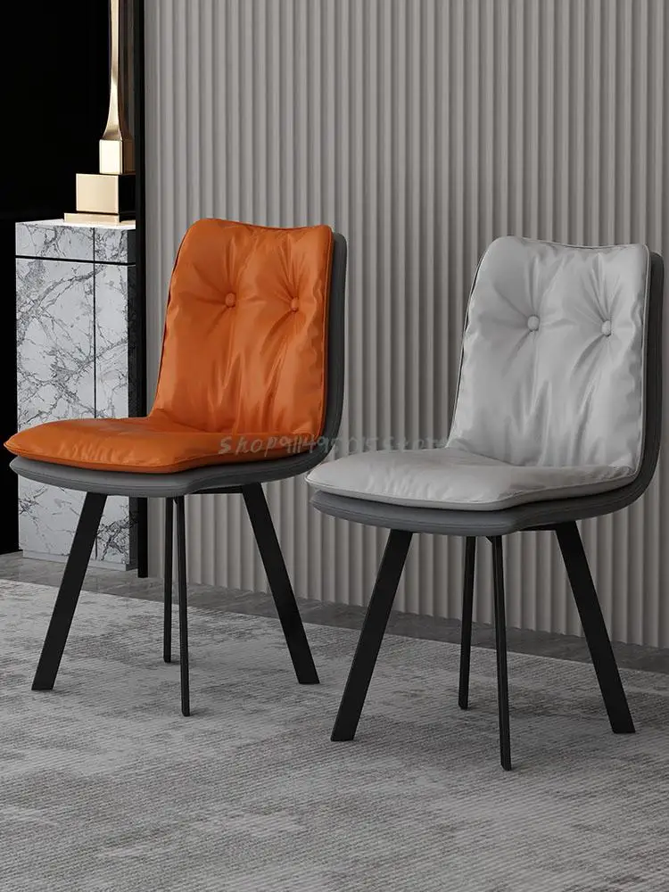 Скандинавский обеденный стул со спинкой простой легкий роскошный Железный