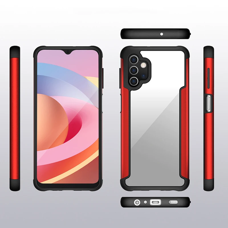 

Luxury Lens Protection Armor Transparent Shockproof Phone Case For Samsung Galaxy A32 A42 A52 A51 A72 A12 M40S 5G Cover Fundas