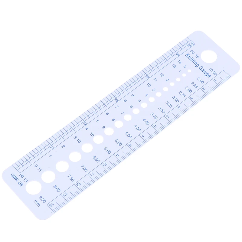 

1 шт. пластиковая тонкая вязальная игла измеритель дюйма см линейка круглый геометрический Шаблон Линейка трафарет измеритель линейка для ...