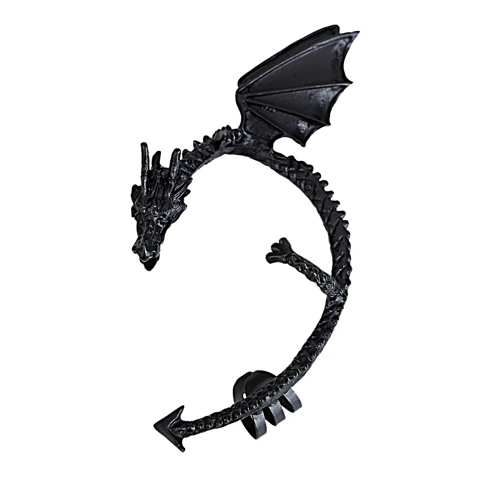 

2021 Personality Gothic Punk Rock Vintage Dragon Ear Cuff Earrings For Women Men Earcuff Orecchini Accessories Halloween gift