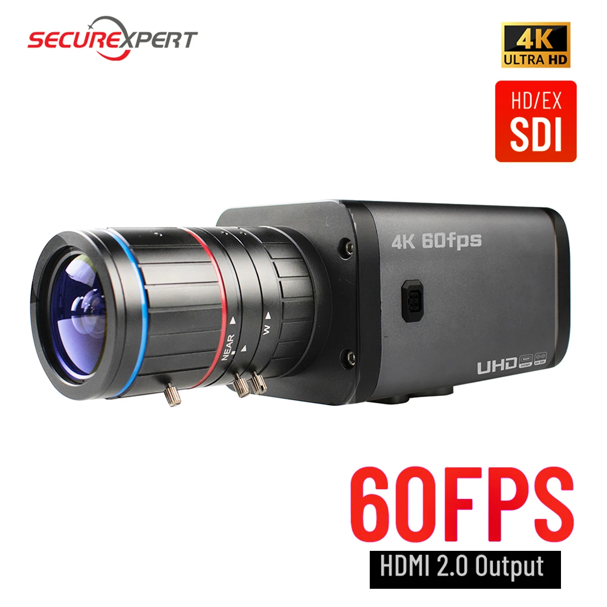 

HD camera 4K 60FPS HD broadcast camera 1/1.8 Cmos Big sensor HDMI camera C-CS auto iris lens Low illumination camera with 485