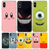 cartoon face funny silicon call phone case for apple iphone 11 13 pro max 12 mini 7 plus 6 x xr xs 8 6s se 5s cover coque