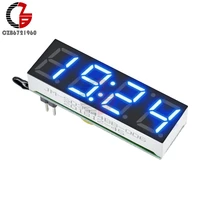ds3231 digital time clock voltage temperature timer voltmeter thermometer blue display panel
