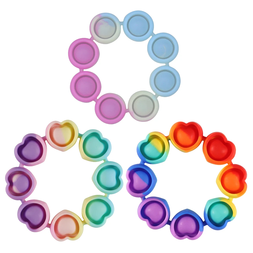 

Push Bubble Bracelet Toy Silicone Wristband Sensory Toy Anti-stress Relaxation Autism Toy Child Adult Educational Toy