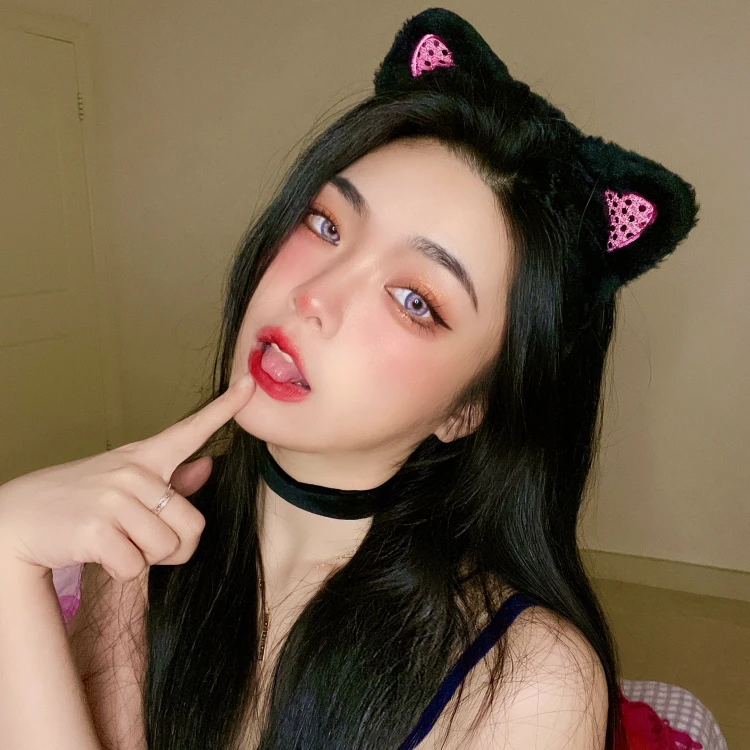 Повязка для волос Kawaii с кошачьими ушками аксессуар в виде животных головной убор