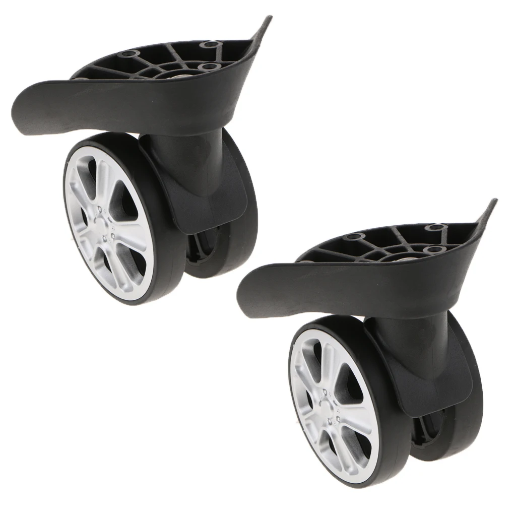 

4x Suitcase Luggage Accessories Universal Swivel Wheels Castors J-049A Black