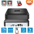 Сетевой видеорегистратор 32 канала, NVR 4K с функцией обнаружения лица, XMEYE Rj45, 16 каналов, 8 Мп, система видеонаблюдения NVR, H.265, P2P