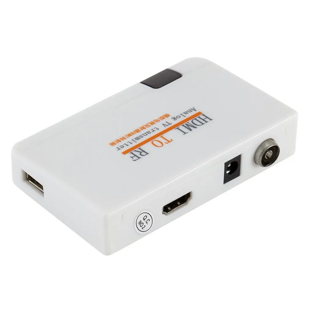 Universal ao Cabo Coaxial do Adaptador da Caixa do Conversor do rf com Fonte de Alimentação do Controle Remoto para a Conversão da Tevê Alimentação Controle de do