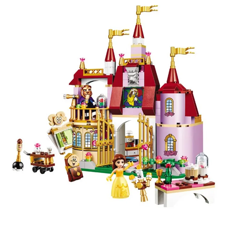 Princess Castle Building Blocks Cinderella Mermaids Elsa Anna Figure Girl Bricks Compatible logoes Friends Toy | Игрушки и хобби