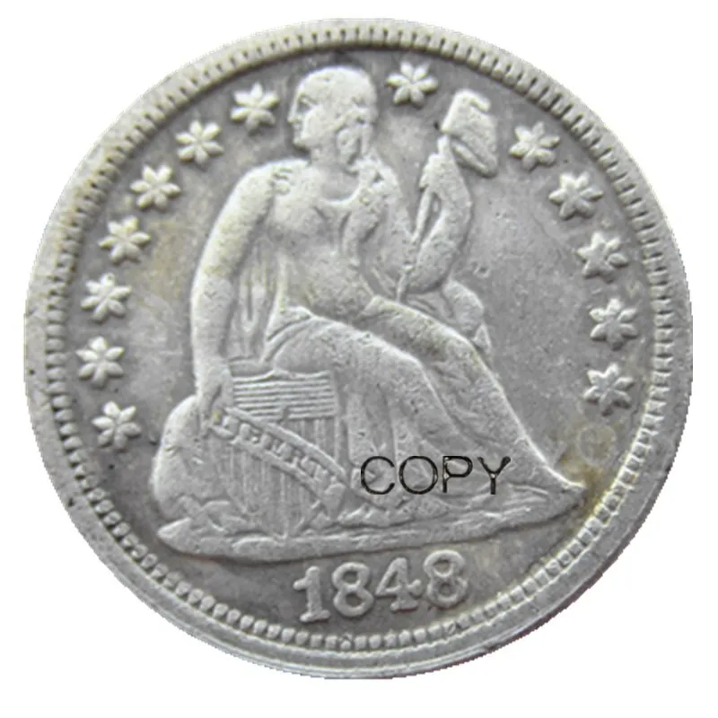 

US 1848 P/S Liberty Seated Dime Silver Plated Copy Coin