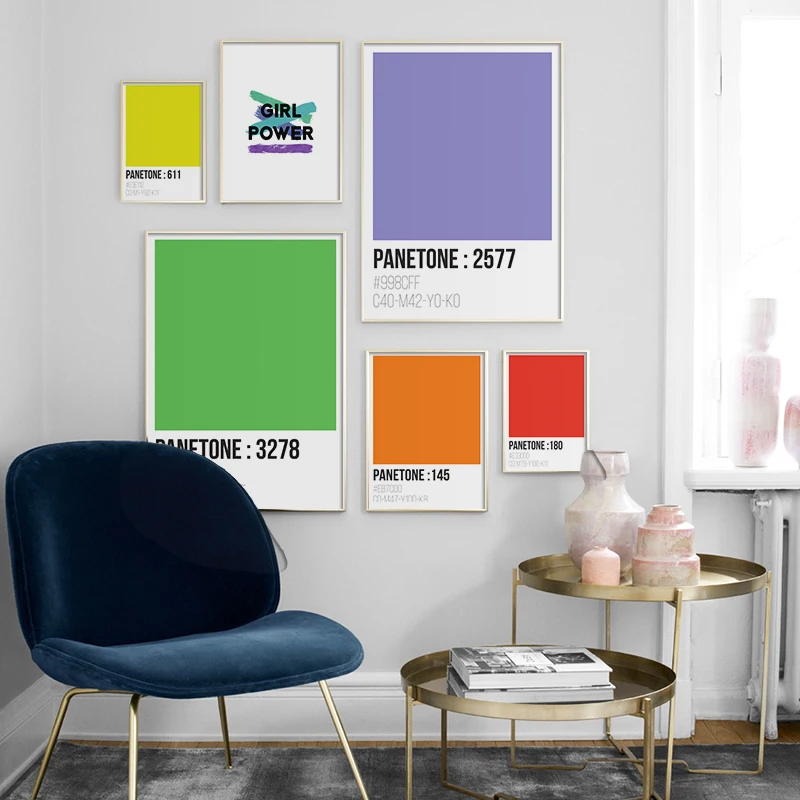 

Modern Pantone Color Block Posters and Prints Nordic Style Canvas Painting Wall Art Pictures For Living Room Home Decoration