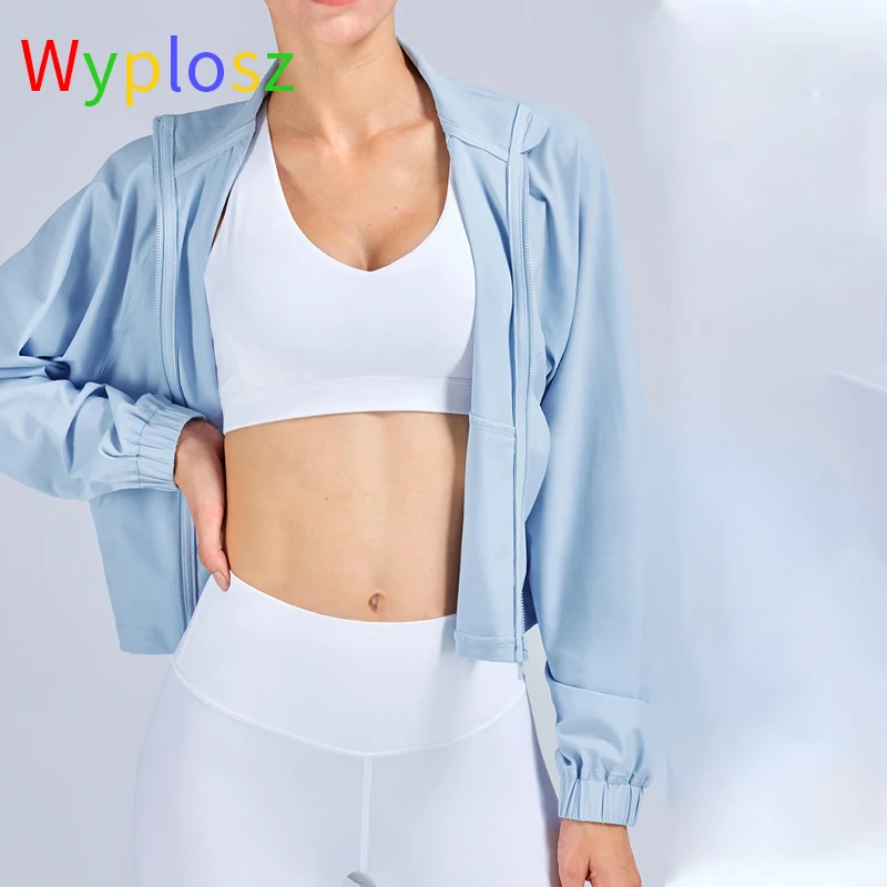 Wyplosz Yoga Jacket Sportswear Zipper Sports Top Activewear Women Fitness High-neck Workout Underwear Comfortable  Frivolous Big