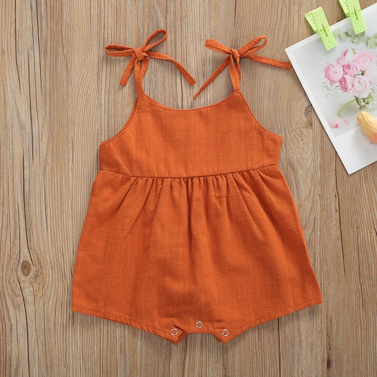 2020 летняя одежда для малышей однотонные боди новорожденных девочек Комбинезоны