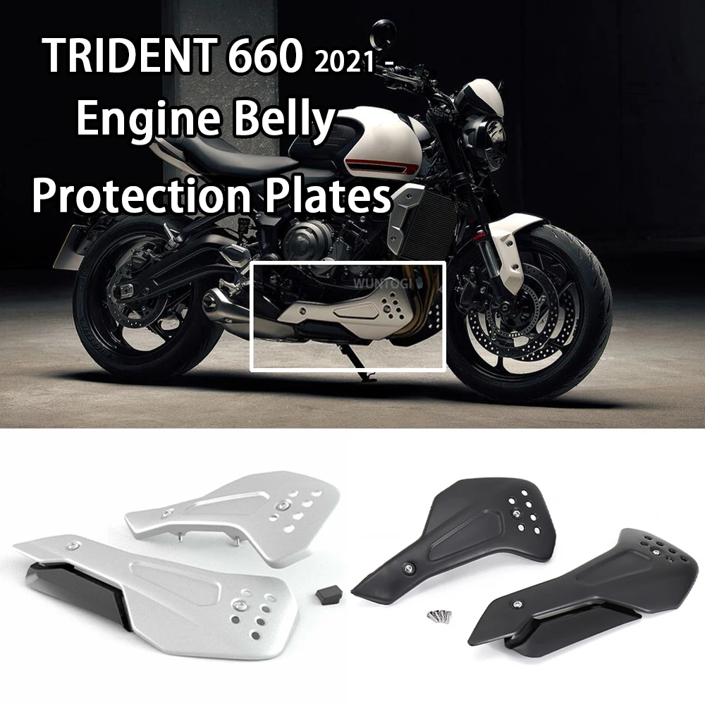 Engine Guards fit for Trident 660 Trident660 2021 Motorcycle Accessories Engine Belly Protection Plates Kit Engine Belly Fairing