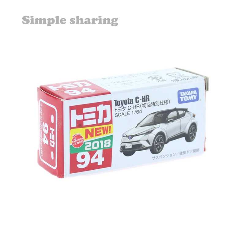 Takara Tomy Tomica No.94 Toyota C HR SUV 1st Sport Car 1/64 миниатюрный набор моделей для литья под
