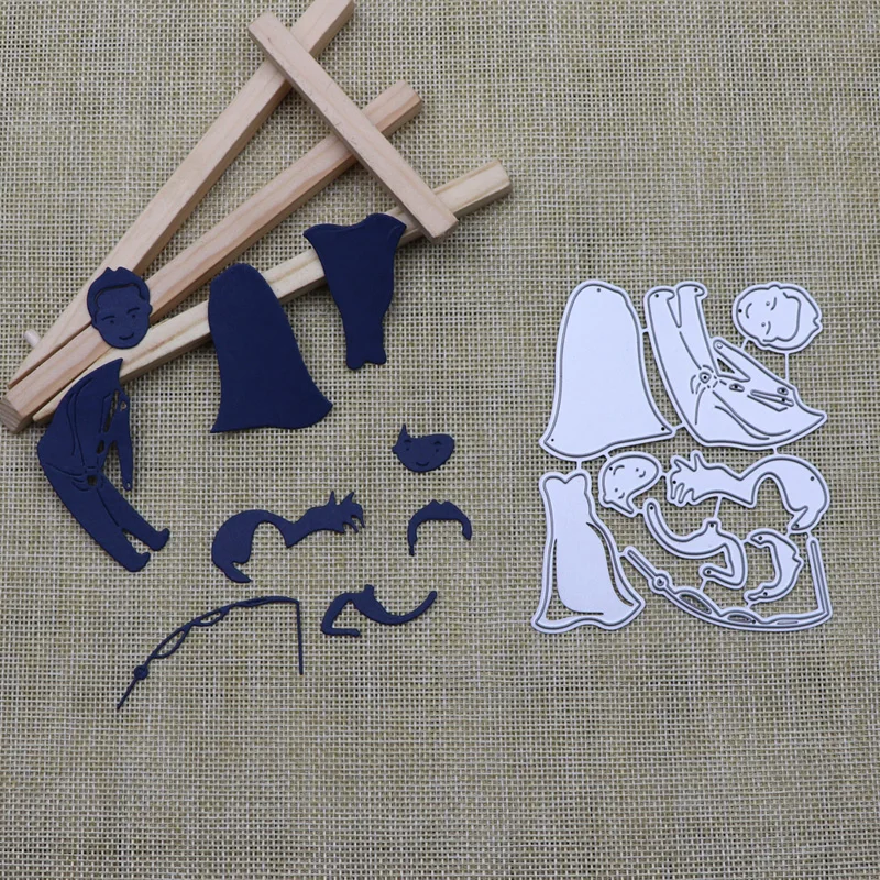

Bride and Groom Set Metal Craft Dies Cutting For Diy Scrapbooking Paper Handmade Mold 2021 Embossing New