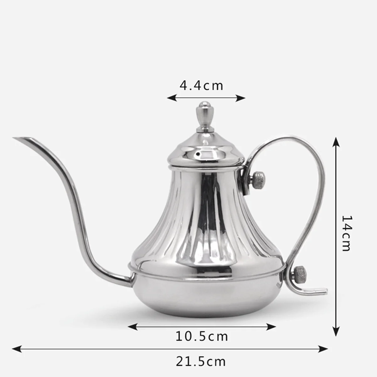 

420ML Handle Filter Coffee Pot Royal Coffee Drip Pot Coffee Percolators Stainless Steel Coffee Pot Long Gooseneck