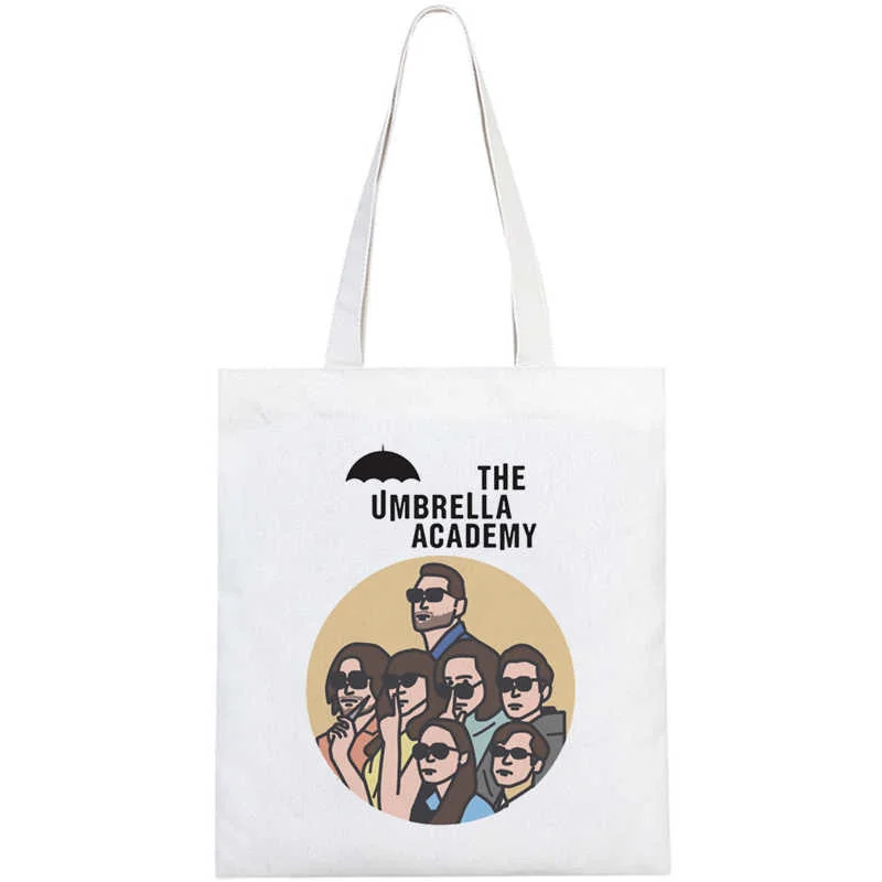 

Зонт Академия сумка для покупок bolsas de tela Джутовая сумка для покупок shopper хлопок эко сумка bolsas ecologicas tote custom