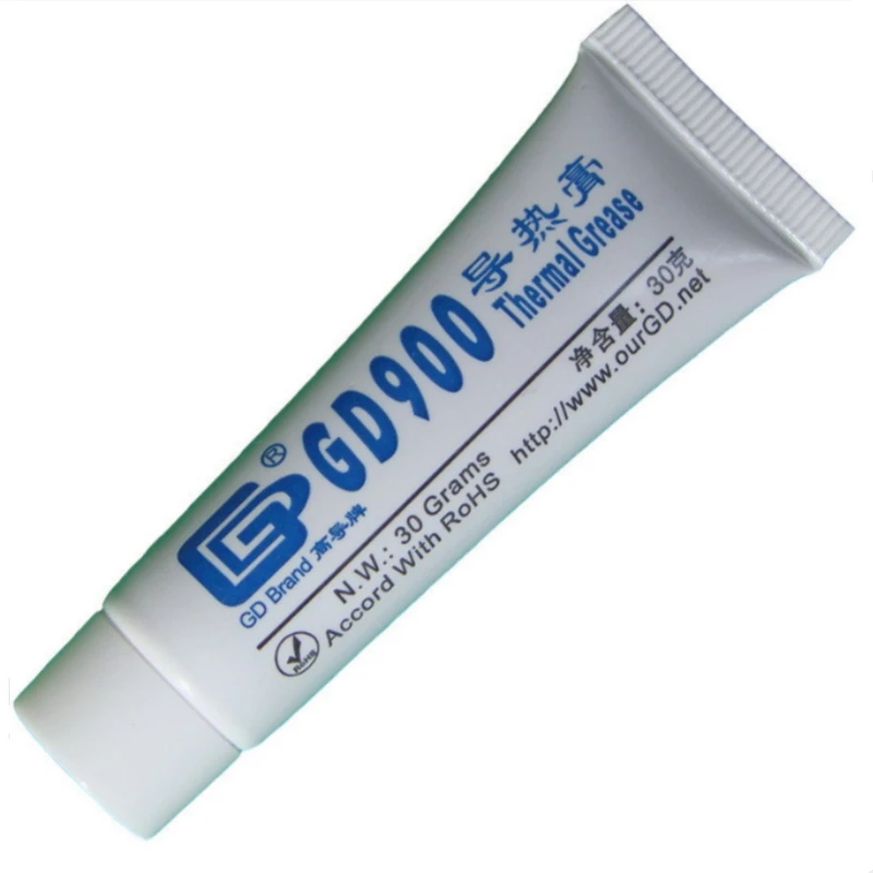 30g Nano GD900 Silver Contained RoHs Thermal Conductivity Grease Paste Silicone HeatSink Compound 4.8W/M-K For CPU - купить по
