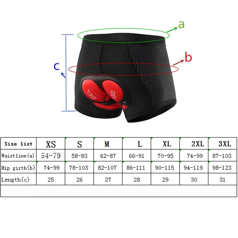 

2021 Men's breathable cycling Shorts shock-proof 5d GEL PAD underwear, suitable for mountain or road bikes
