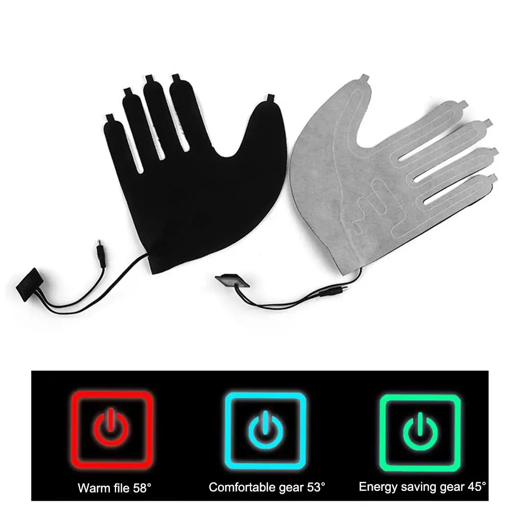 

Five-finger Gloves USB Electric Heating Pads Lithium Battery Power Supply Three-speed Thermostat Switch Heating Sheet