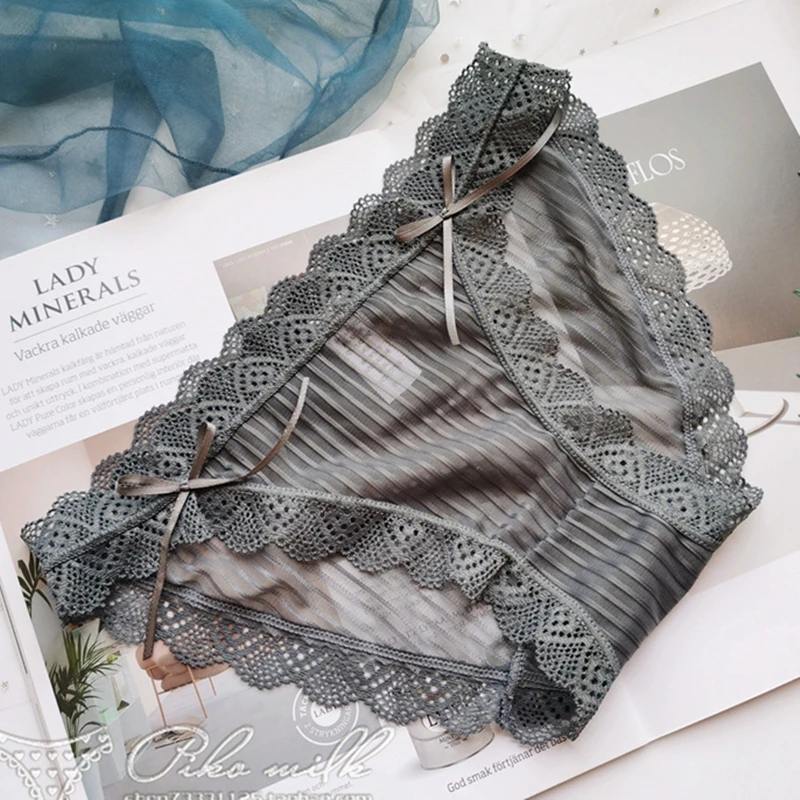 

Роскошные кружевные женские трусики, сексуальные женские трусики из вискозы, дамское нижнее белье с темным узором, трусы с низкой талией, мо...