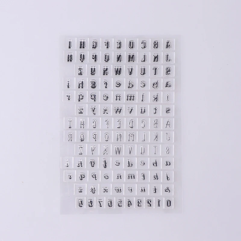 Sello de goma de la serie del alfabeto ingl&eacute;s, sello de silicona para manualidades, papeler&iacute;a, juguetes, 1 ud.-1