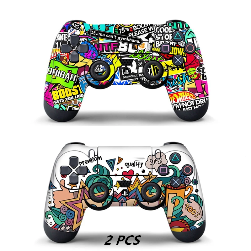 Защитная крышка-лягушка для PS4 контроллера для Playstation 4 Pro Slim Decal аксессуары 15 видов стилей - Цвет: 15 2PCS