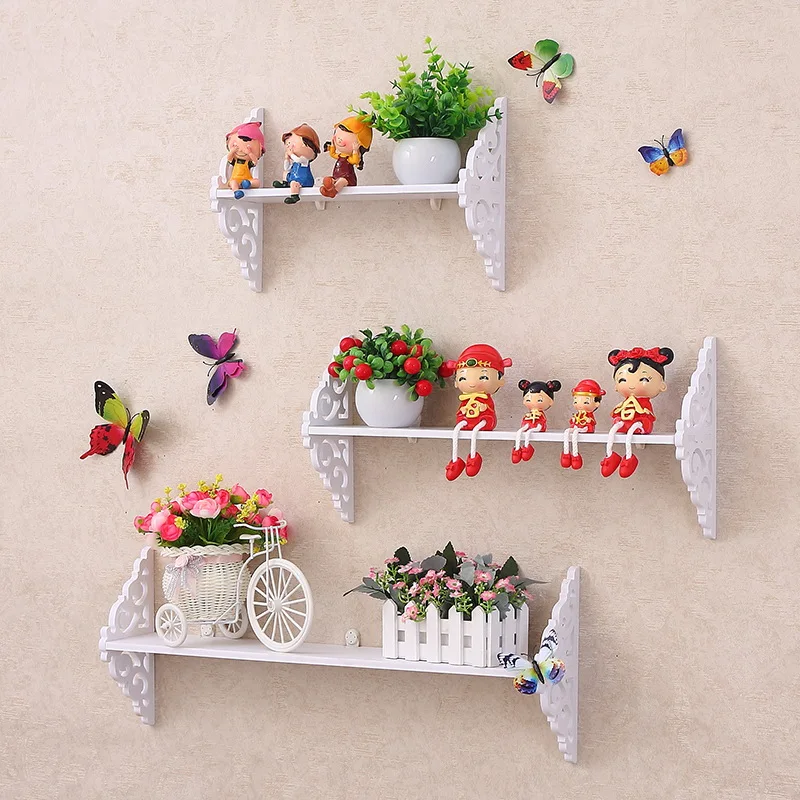 

Sweet Home Shelves Filigree Style Cut Out Design Wall Shelf Candle Home Ornaments Storage Holder Hooks Rack Hanger