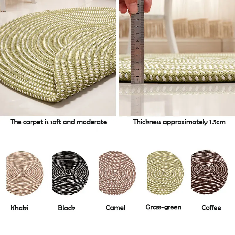 rope woven round rug bedroom living room carpet room decor bath mat coffee table carpets washable floor floor mat computer chair free global shipping