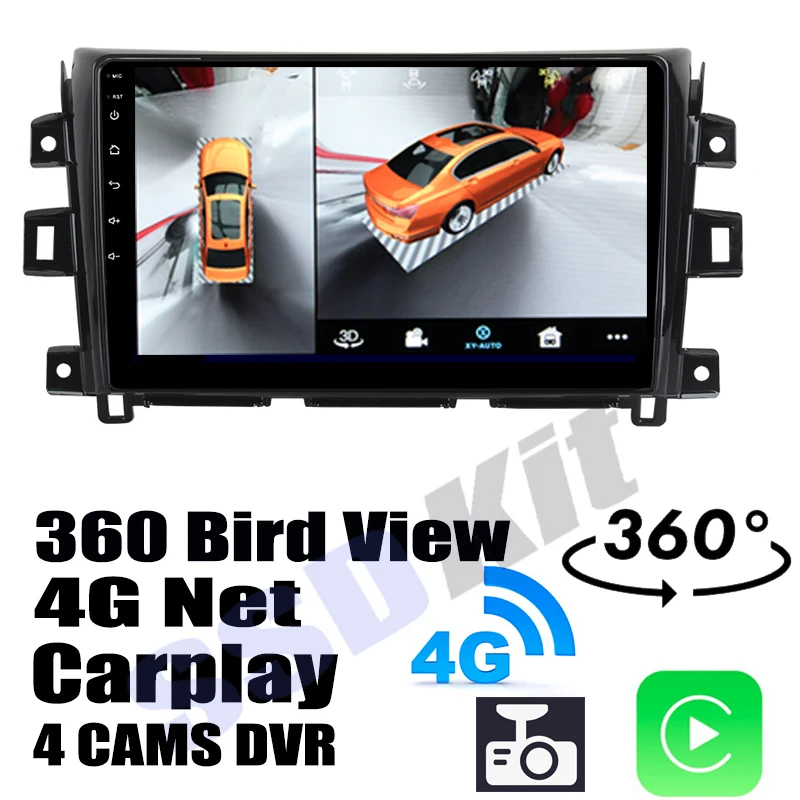 

For Nissan Navara NP300 Alakan D23 2014~2021 Car Audio Navigation GPS Carplay DVR 360 Birdview Around 4G Android System