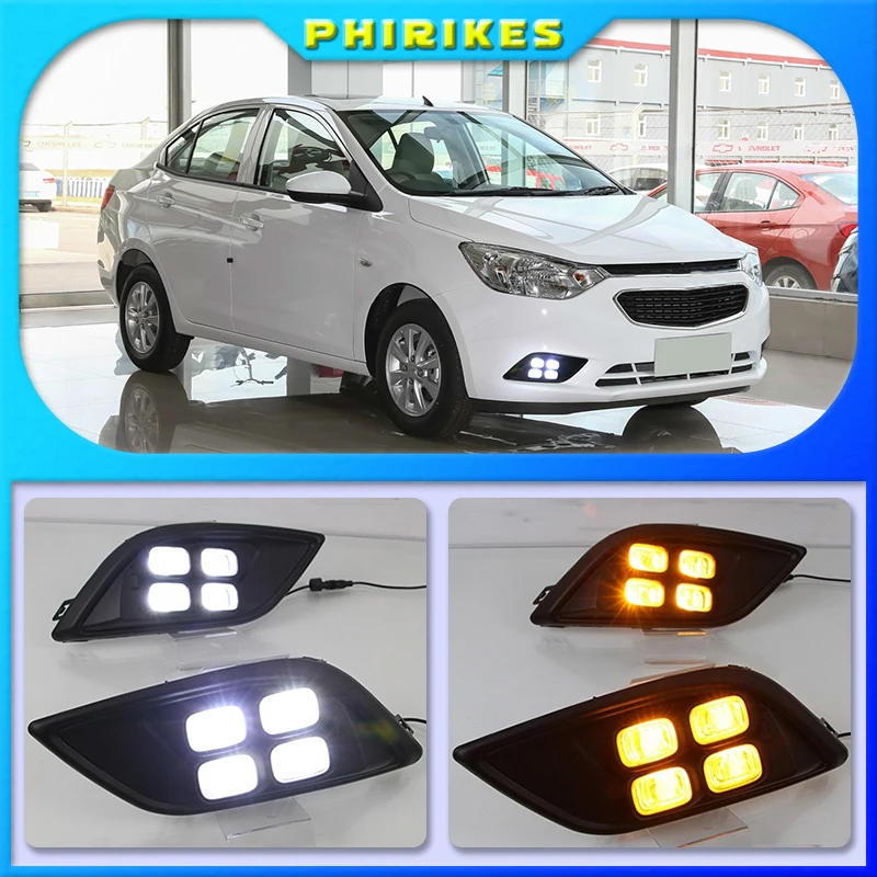 2 шт. для Chevrolet Парус 2014 2015 2016 2017 дневные ходовые огни белый указатель поворота